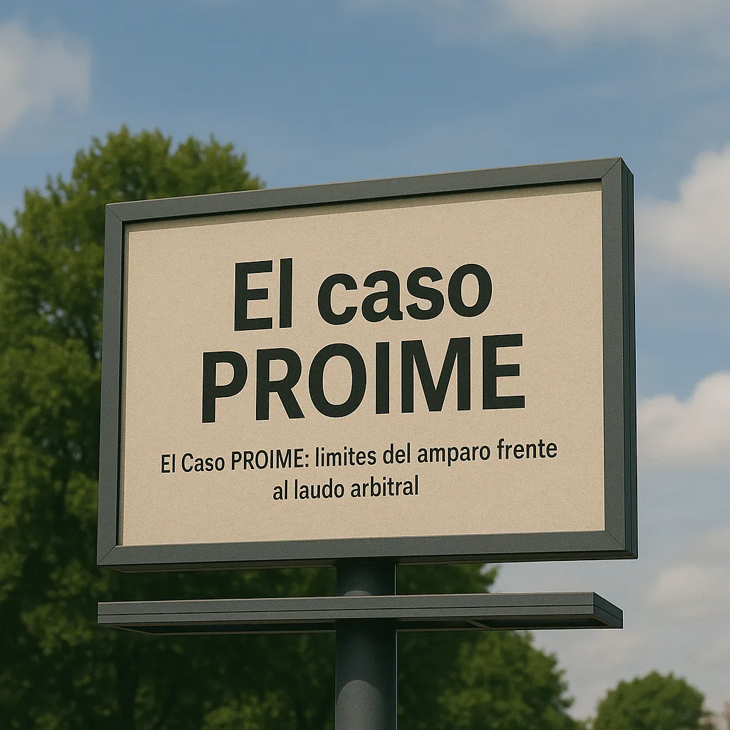 El caso PROIME: Límites del amparo frente al laudo arbitral