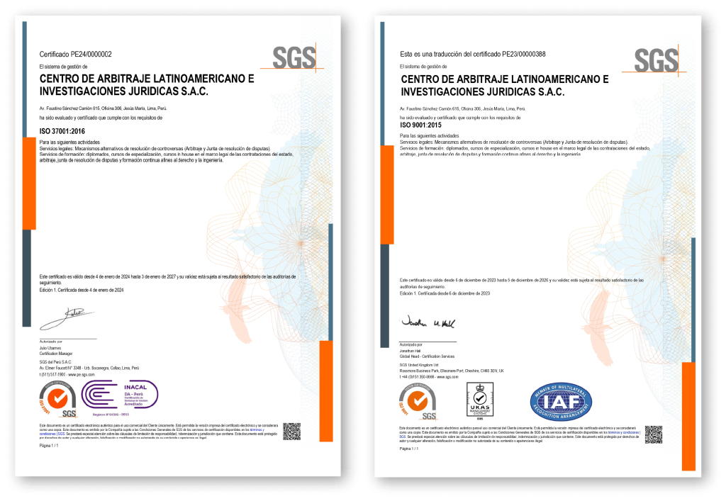 Certificaciones ISO 9001 y 37001